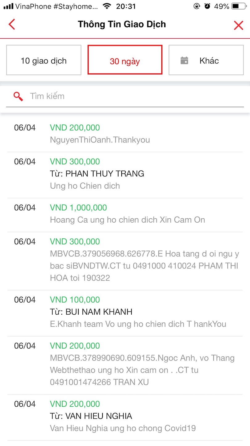 Cập nhật thông tin chiến dịch XIN CẢM ƠN ủng hộ các y bác sỹ chống dịch COVID-19 Cập nhật thông tin chiến dịch XIN CẢM ƠN ủng hộ các y bác sỹ chống dịch COVID-19