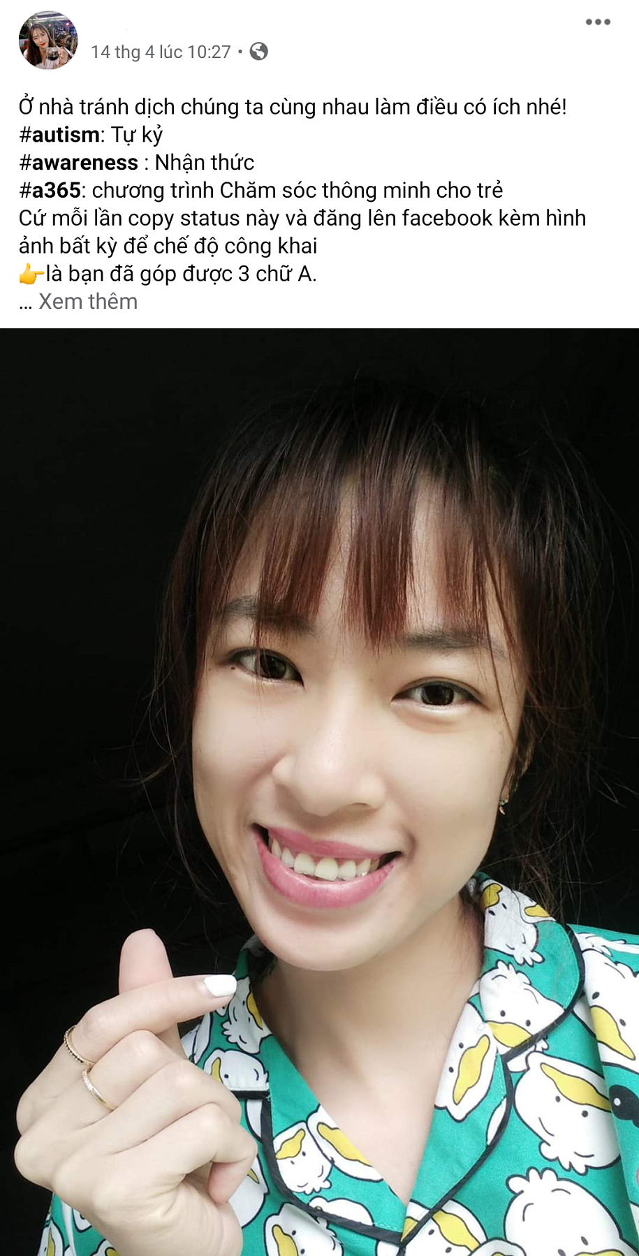 Sao bóng chuyền chia sẻ hashtag “3 chữ A” ủng hộ trẻ tự kỷ Sao bóng chuyền chia sẻ hashtag “3 chữ A” ủng hộ trẻ tự kỷ
