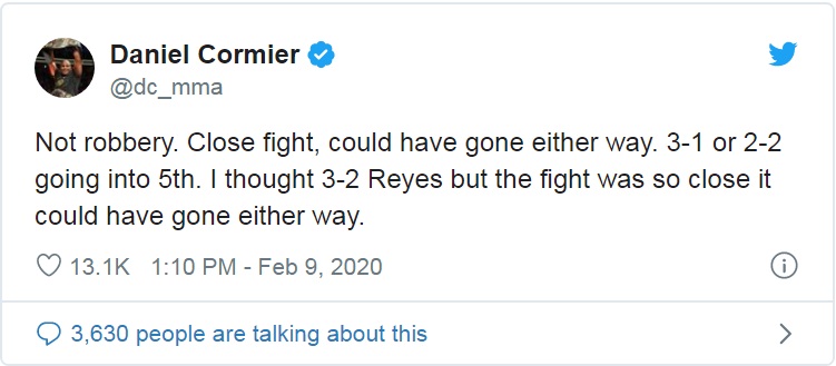 Phản ứng của các võ sĩ trước kết quả UFC 247