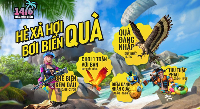 Tiệc bãi biển FF: Chi tiết sự kiện và quà tặng