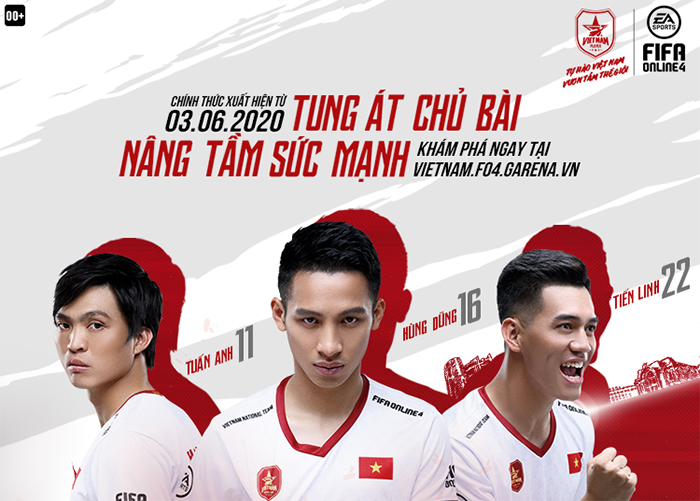 Hùng Dũng, Tuấn Anh và Tiến Linh được đưa vào FIFA Online 4