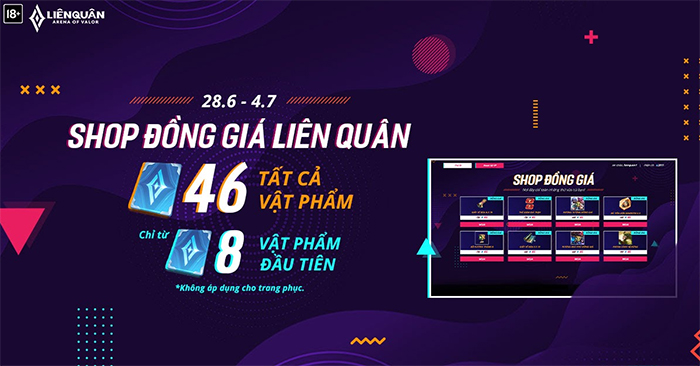 Shop đồng giá Liên Quân tháng 6/2020: Nhận skin SS với giá shock