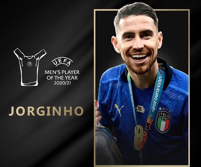 Jorginho đoạt giải Cầu thủ xuất sắc nhất UEFA 2020/21