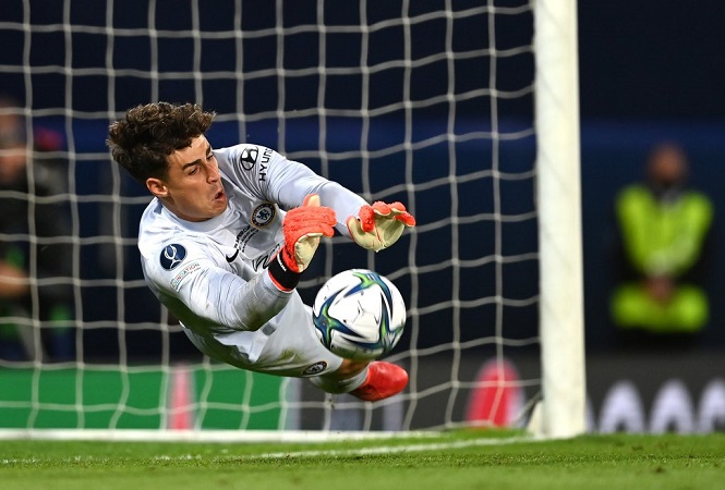 Kepa trở th&agrave;nh người h&ugrave;ng Si&ecirc;u C&uacute;p ch&acirc;u &Acirc;u của Chelsea