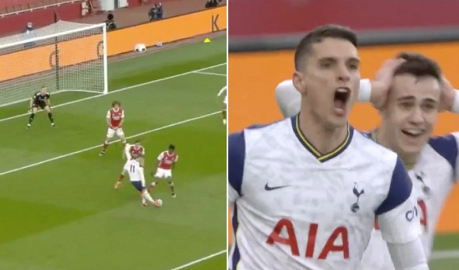 Lamela lập siêu phẩm rabona đẹp nhất từng thấy ở Ngoại hạng Anh