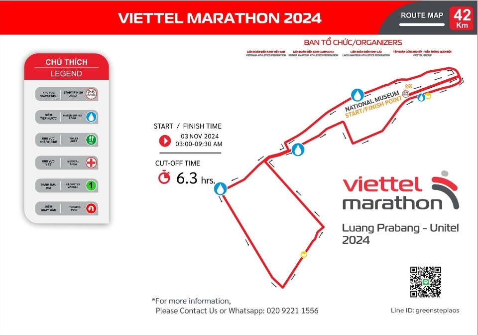 Cung đường chạy Viettel Marathon Luang Prabang Unitel 2024 có gì thú vị?