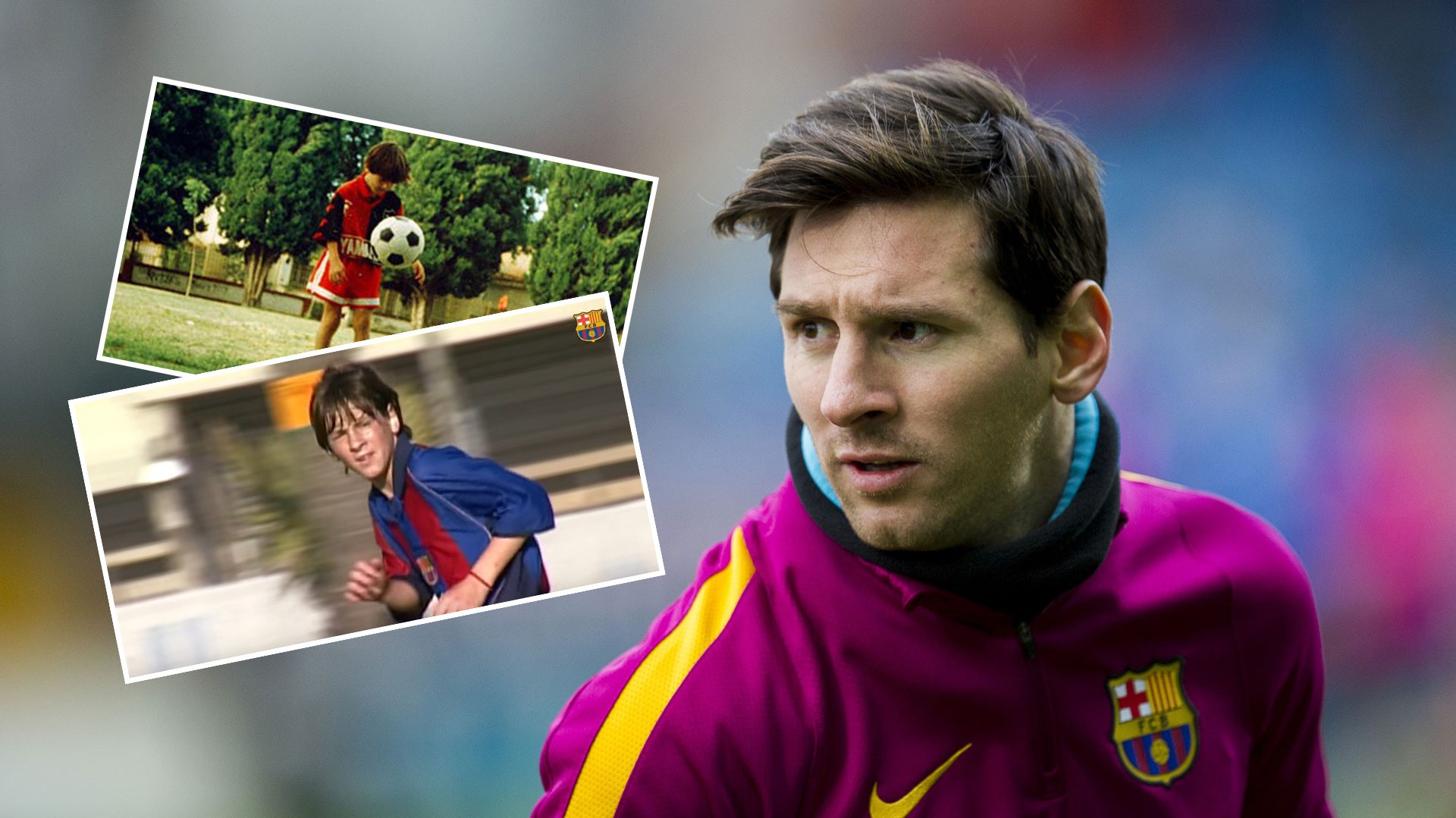 Choáng với hình ảnh Messi tỏa sáng khó tin khi mới 8 và 16 tuổi