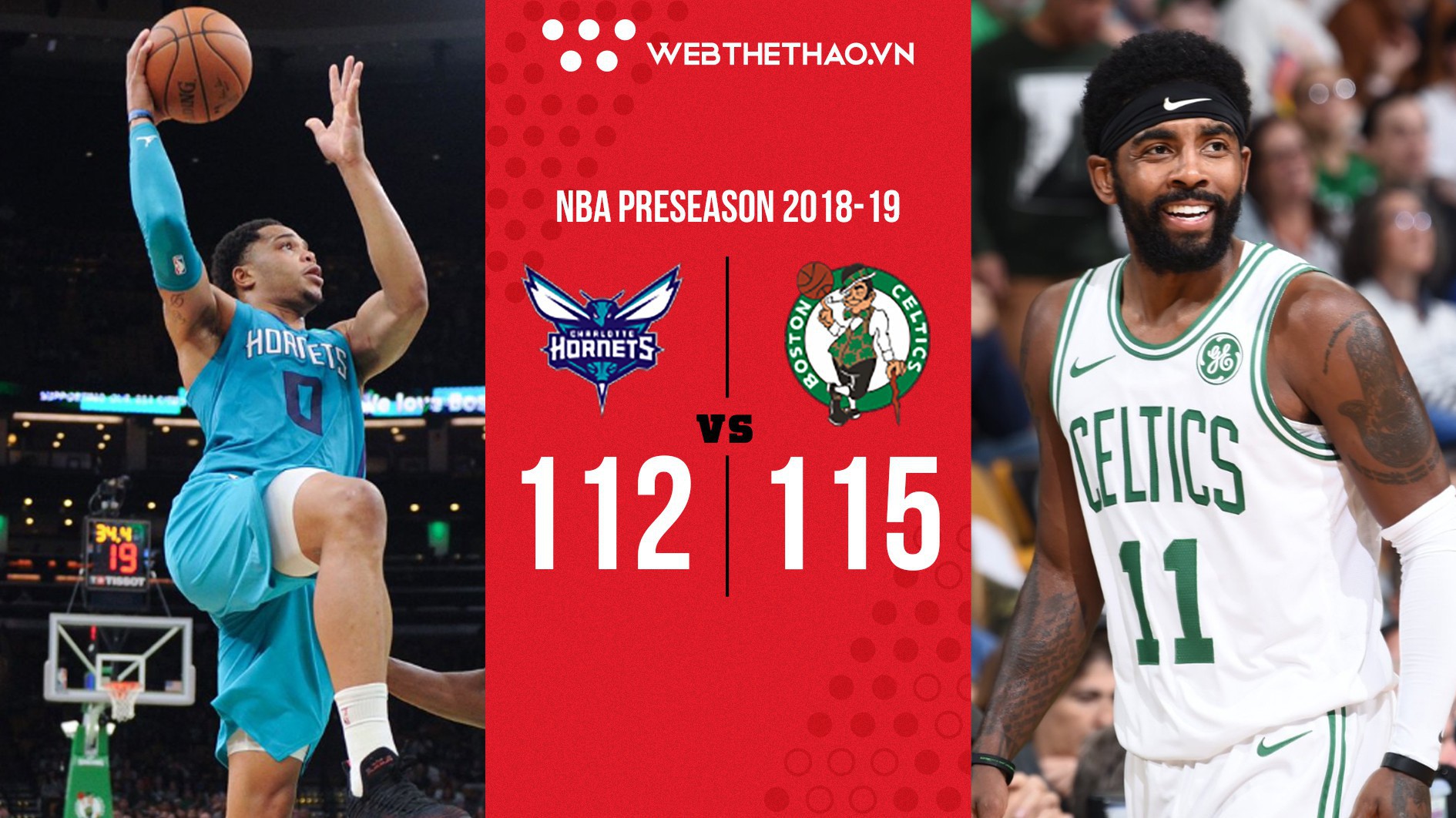 Kyrie Irving mở chế độ "Uncle Drew", Boston Celtics phục hận thành công Charlotte Hornets
