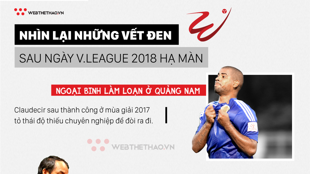 Infographic: Nhìn lại những vết... đen sau ngày V.League 2018 hạ màn