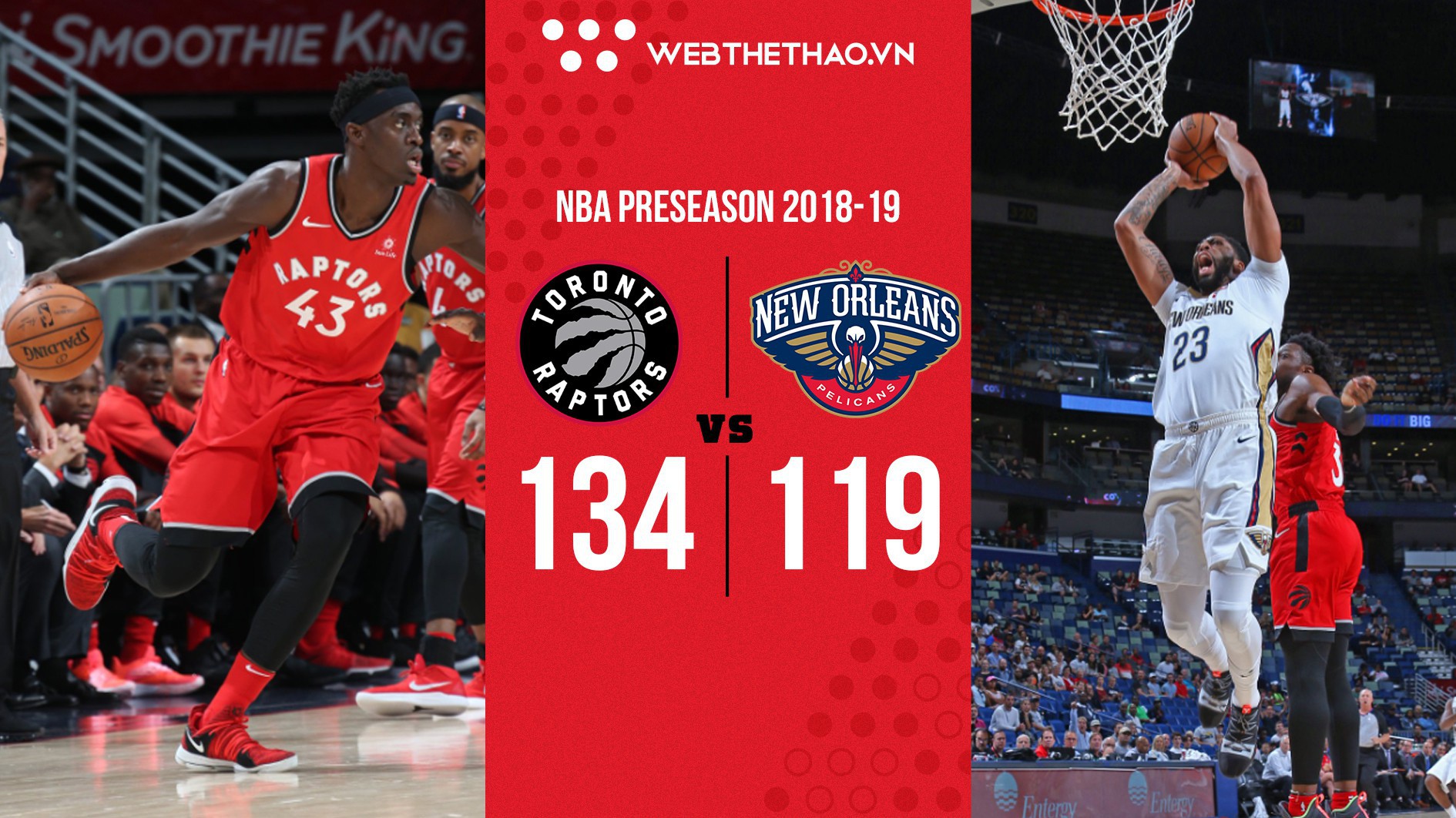 Tháp đôi Anthony Davis - Julius Randle vận hành hết công suất, nhưng Pelicans vẫn thảm bại tại preseason