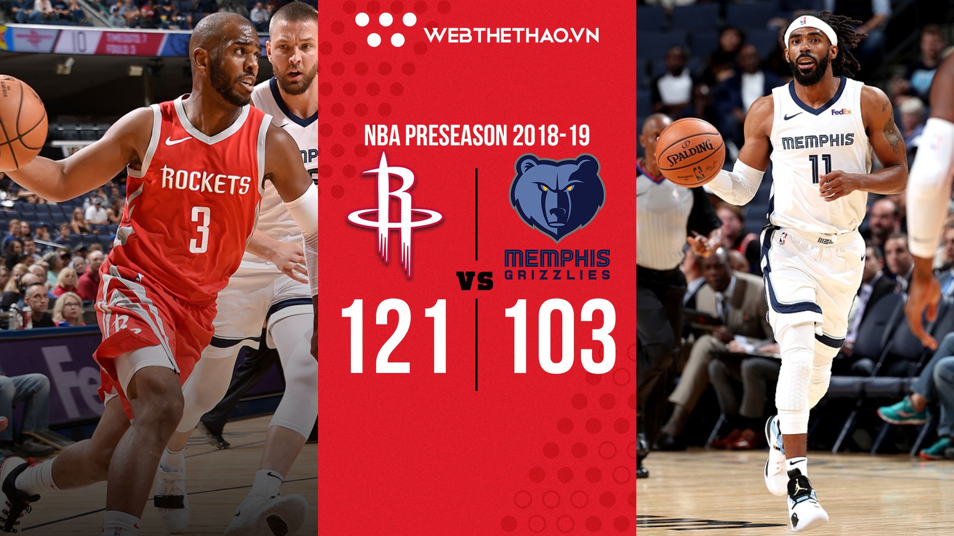 Thắng trận preseason cuối cùng, Houston Rockets lộ diện đội hình thi đấu chính cho mùa giải năm nay
