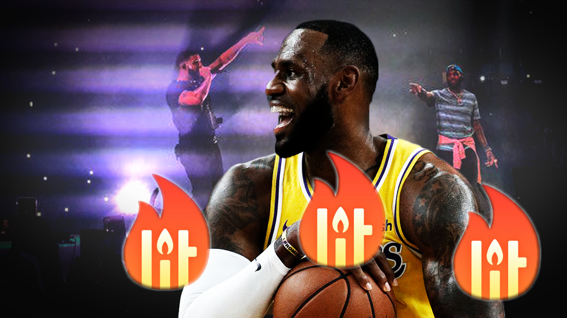 Một khi LeBron James đã "bùng cháy" thì sân bóng hay sân khấu nhạc hội cũng chẳng khác nhau là bao
