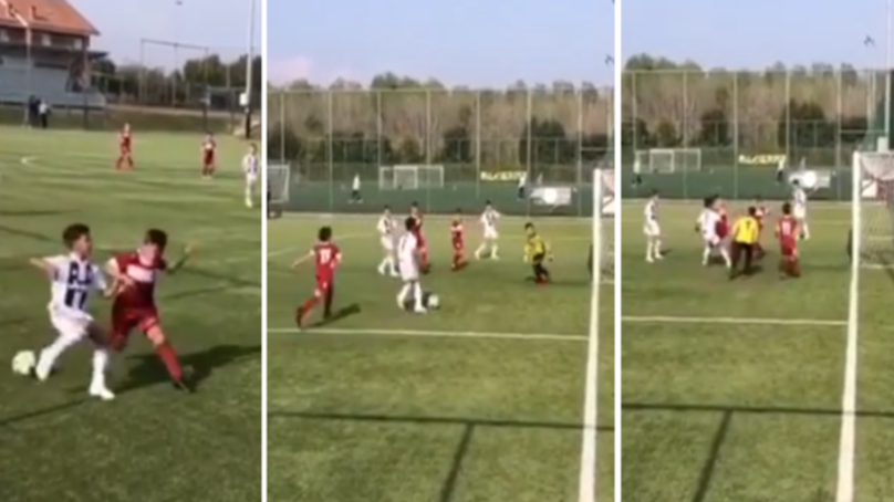 Ronaldo lên mạng xã hội khoe clip con trai solo ghi bàn như Messi cho đội trẻ Juventus