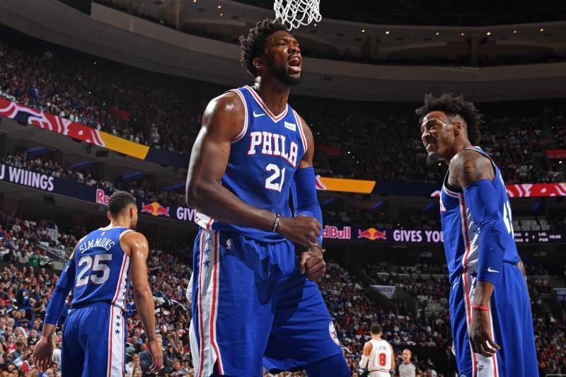 Joel Embiid với màn trình diễn như một MVP trước Chicago Bulls - Ảnh 2. Joel Embiid với màn trình diễn như một MVP trước Chicago Bulls - Ảnh 2.