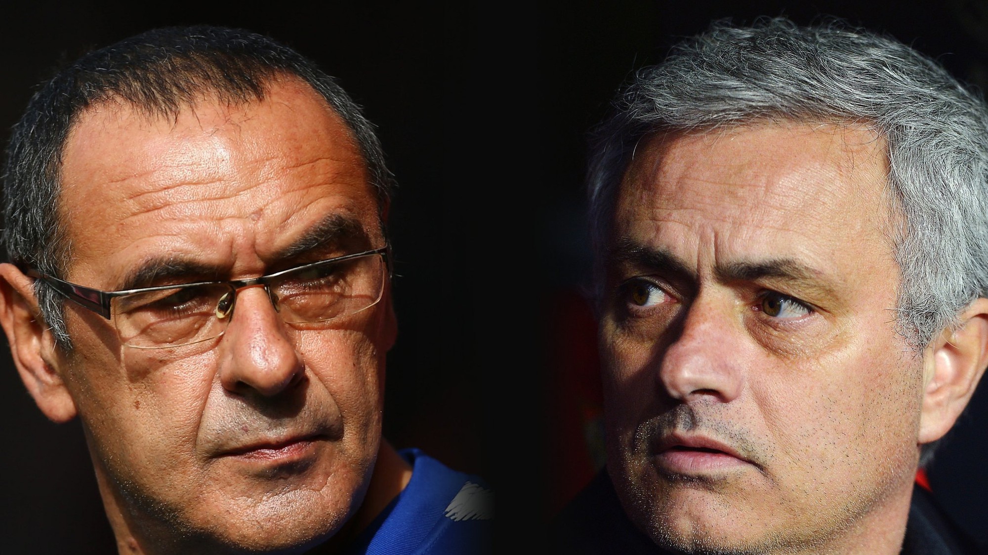 Trước trận Chelsea - Man Utd, Maurizio Sarri và Jose Mourinho từ dưới đáy trở thành những HLV hàng đầu thế giới