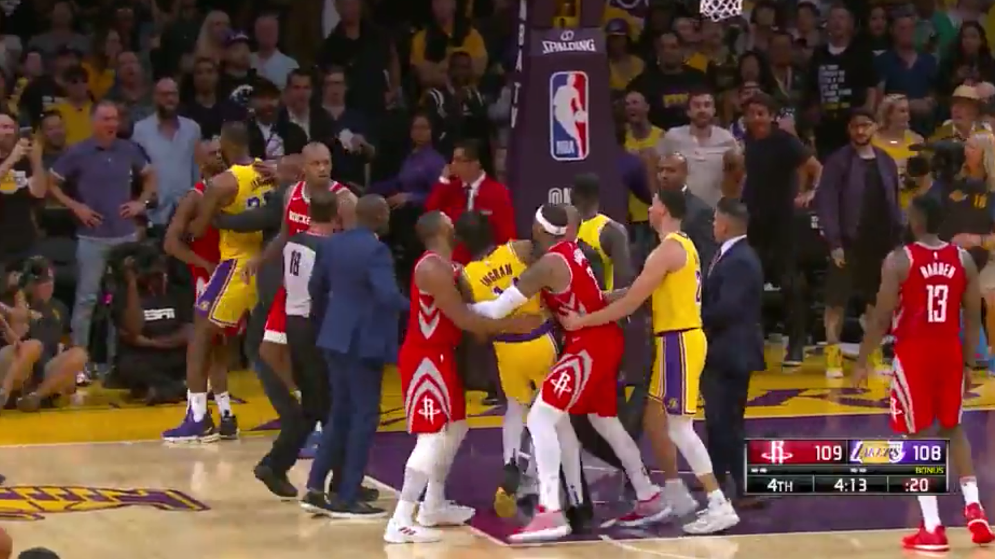 Kết quả trực tiếp NBA 2018-19: LA Lakers 115-124 Houston Rockets
