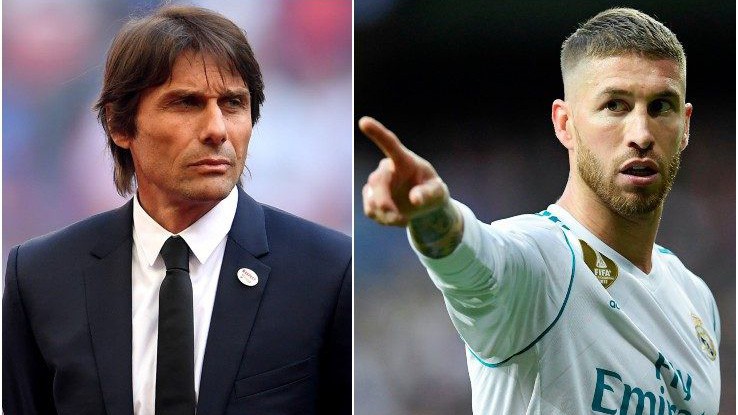 Antonio Conte chưa tiếp quản ghế của Lopetegui đã nhận "đòn phủ đầu" của Sergio Ramos