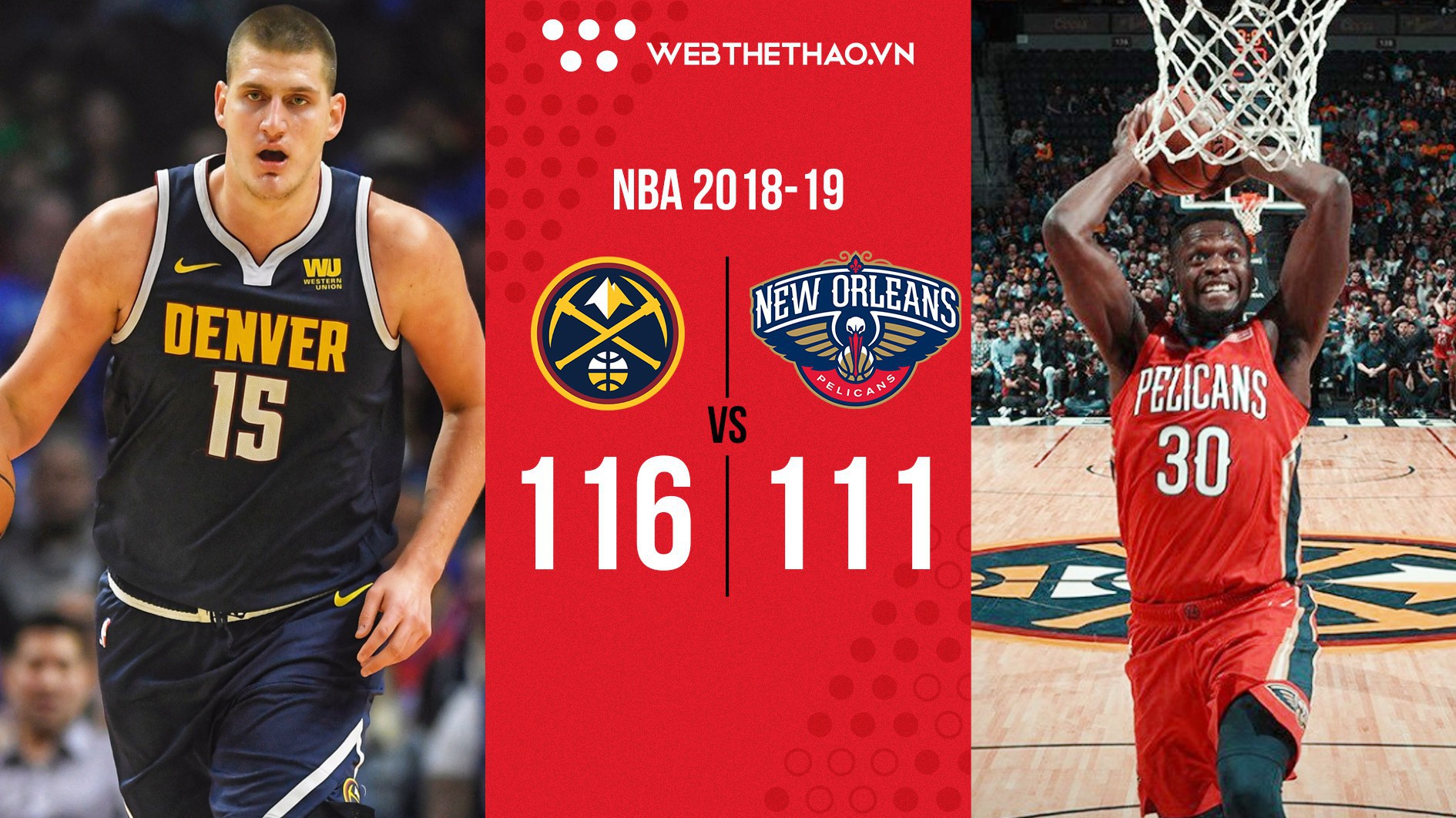 Không cần Anthony Davis, Pelicans vẫn có màn đua điểm thần thánh khiến Denver Nuggets toát mồ hôi hột