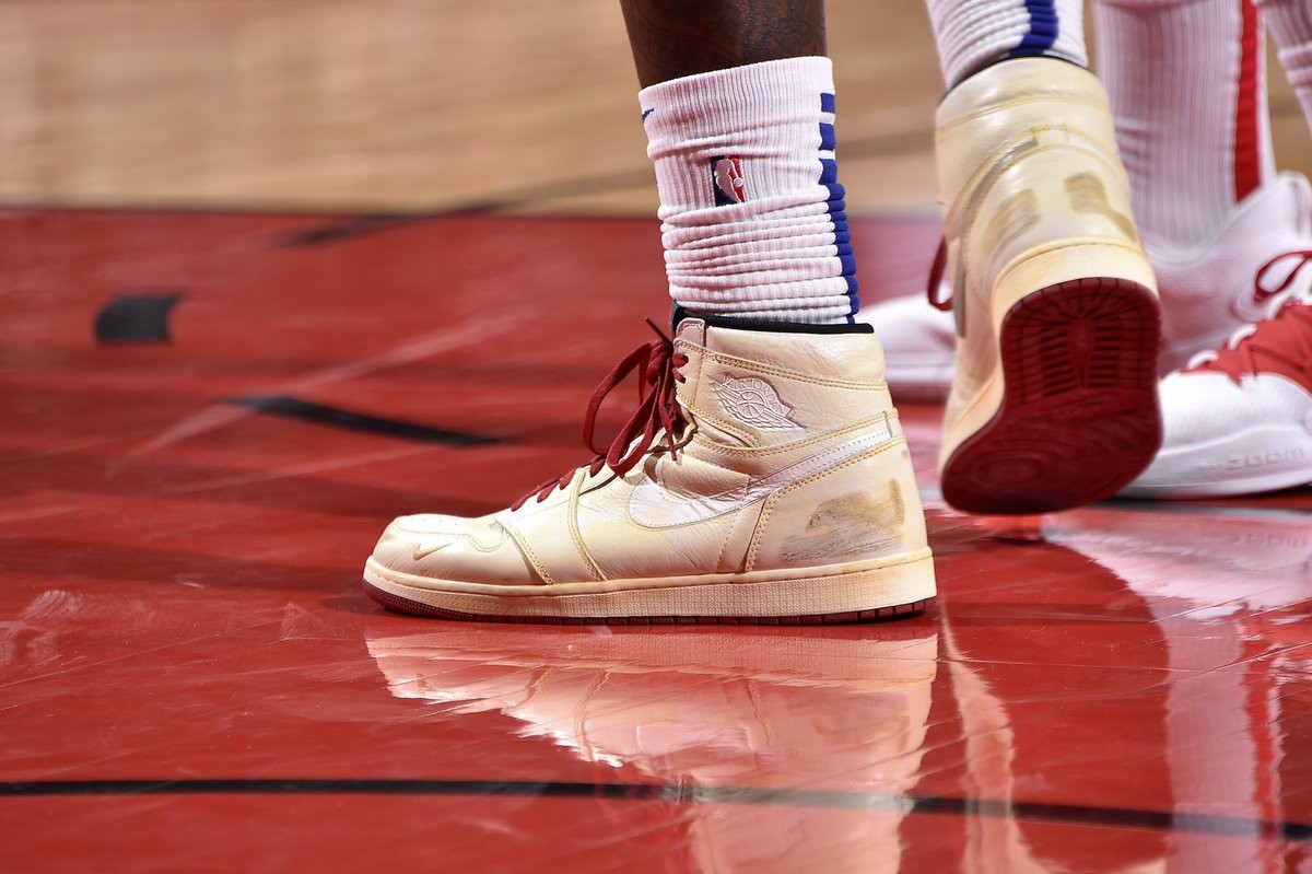 Nigel Sylvester x Air Jordan 1 trên chân Montrezl Harrell. Nigel Sylvester x Air Jordan 1 trên chân Montrezl Harrell.