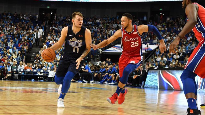 Luka Doncic tỏa sáng, Mavericks quật ngã 76ers tại Trung Quốc