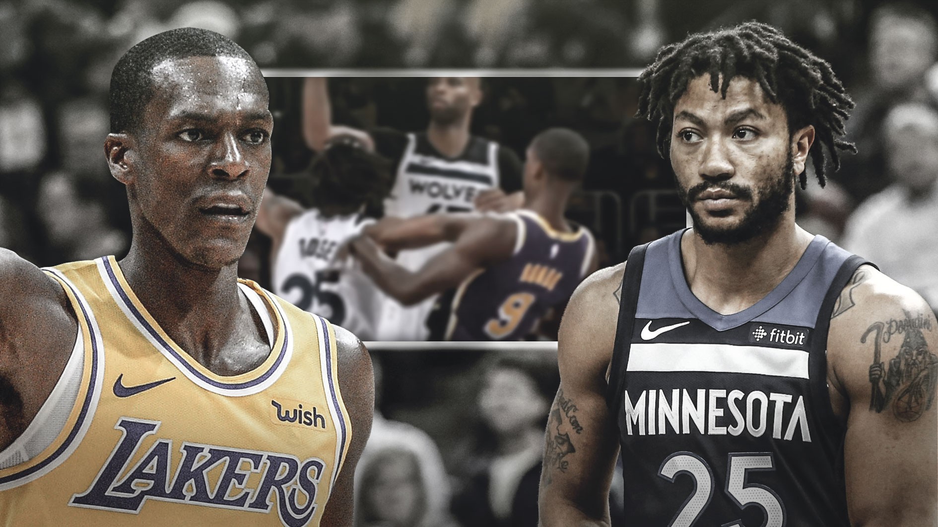 Góc tấu hài: Pick 1 cần xem xét độ rộng chân, Rajon Rondo té ngửa trên đại lộ Hollywood