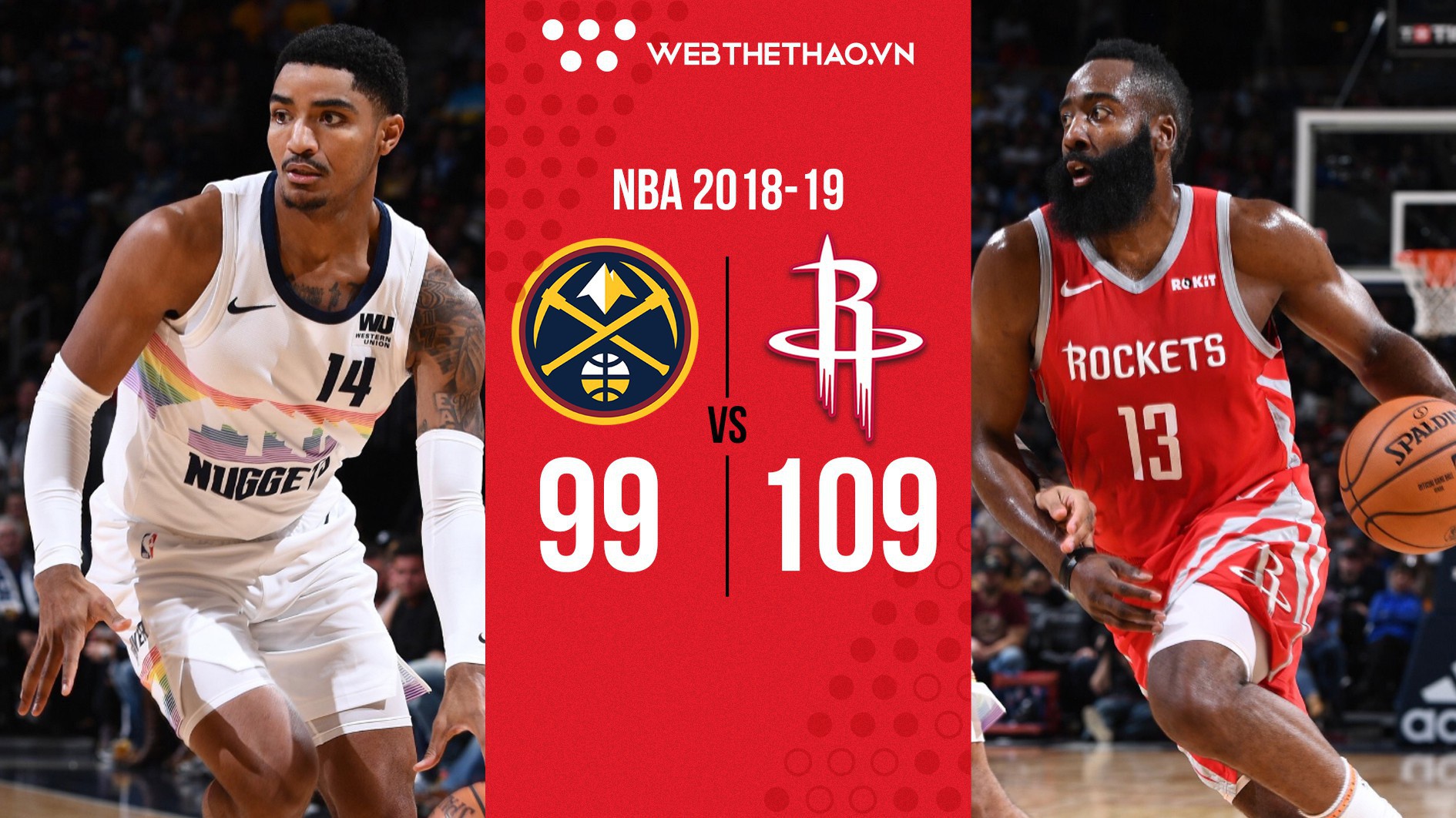 James Harden tái hiện hình ảnh "thú săn mồi" trong chiến thắng quan trọng trước Denver Nuggets