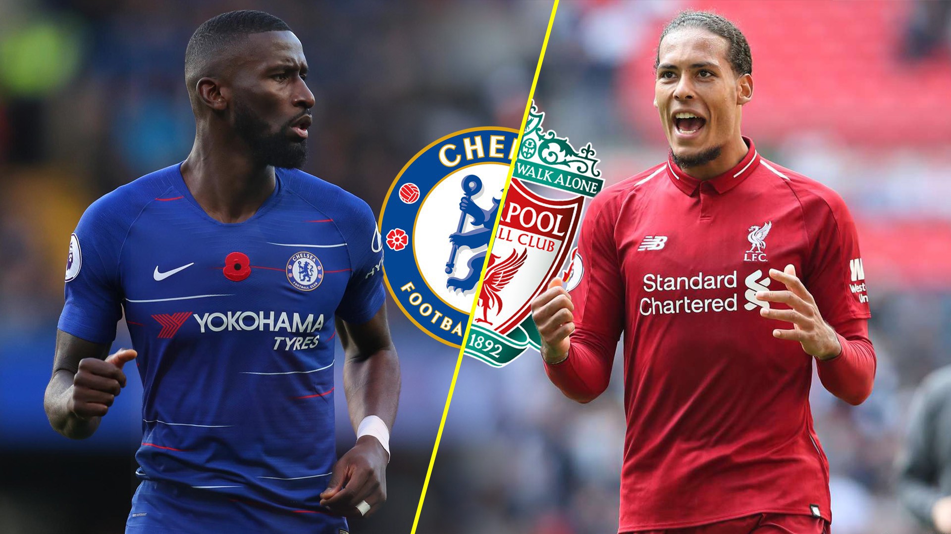 Choáng với thống kê so sánh hai trung vệ Rudiger và Van Dijk sau 12 trận đầu tiên ở Ngoại hạng Anh 2018/19
