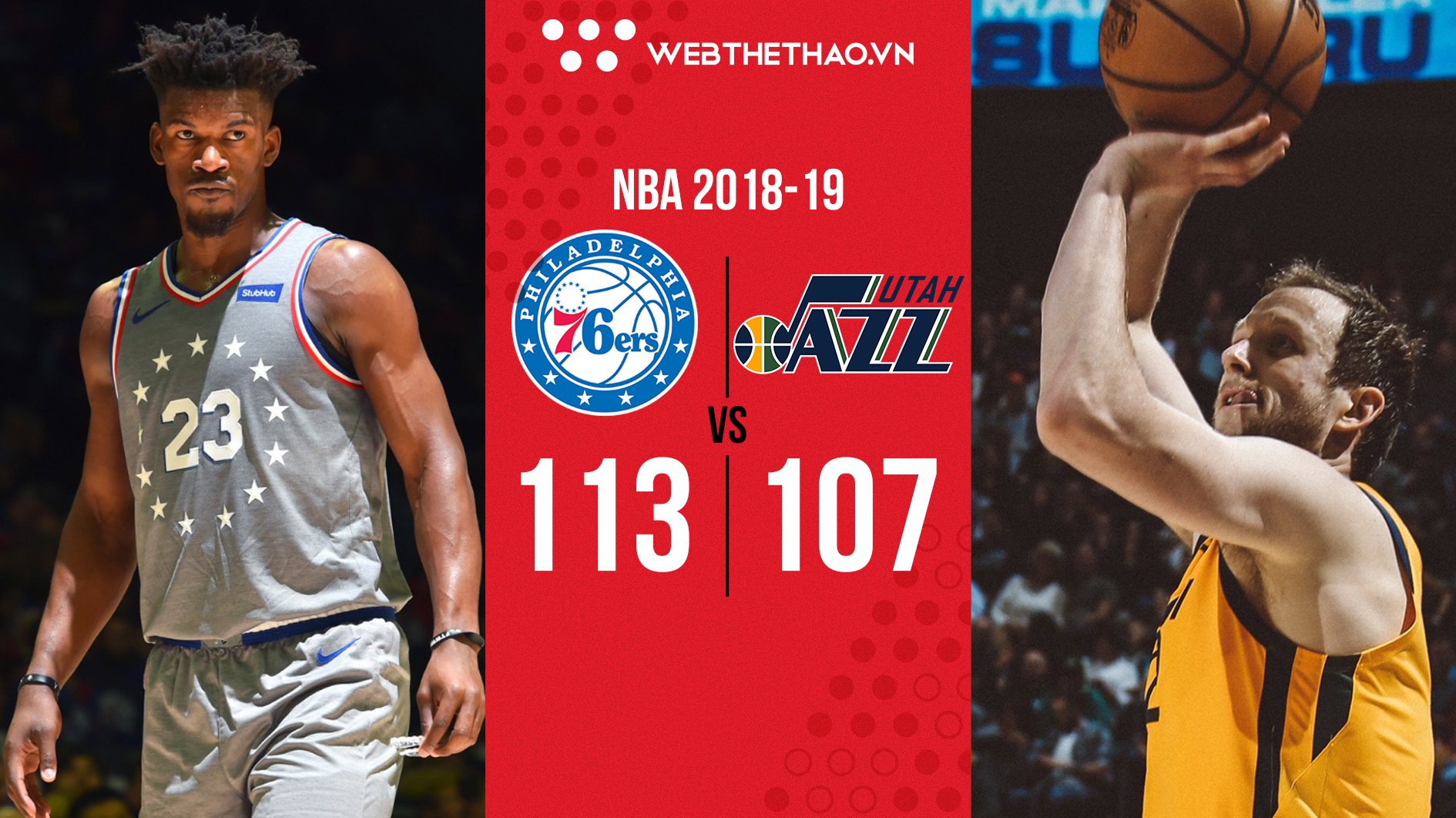 Jimmy Butler ra mắt tuyệt hay trước khán giả nhà, giúp 76ers tiếp tục bất bại trên đất Philadelphia