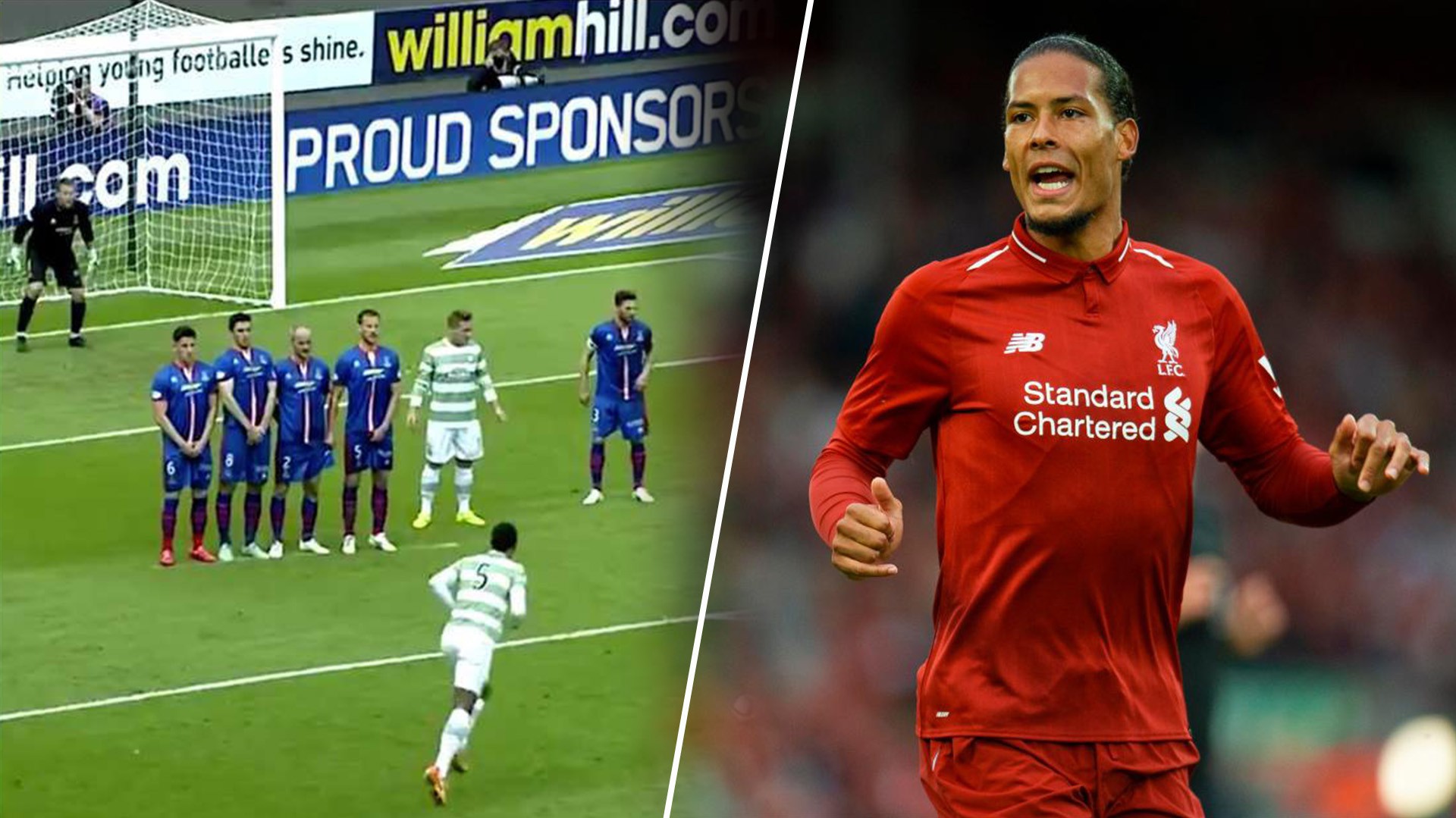 Choáng với kỹ năng đá phạt siêu hạng của Van Dijk khiến CĐV Liverpool mê mệt