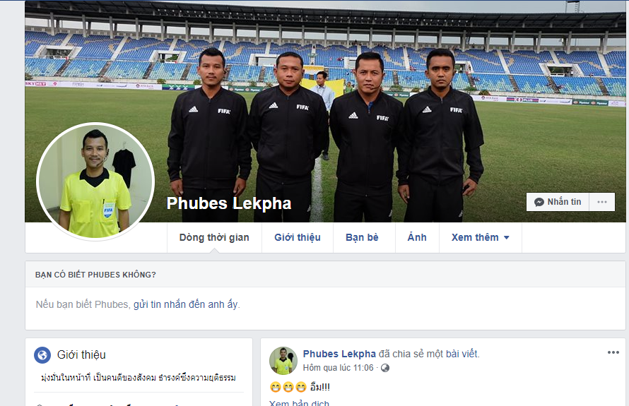 Cảnh giác bị CĐV Việt Nam xả bức xúc, trọng tài Thái tỉnh táo tắt bình luận trên Facebook cá nhân - Ảnh 5. Cảnh giác bị CĐV Việt Nam xả bức xúc, trọng tài Thái tỉnh táo tắt bình luận trên Facebook cá nhân - Ảnh 5.