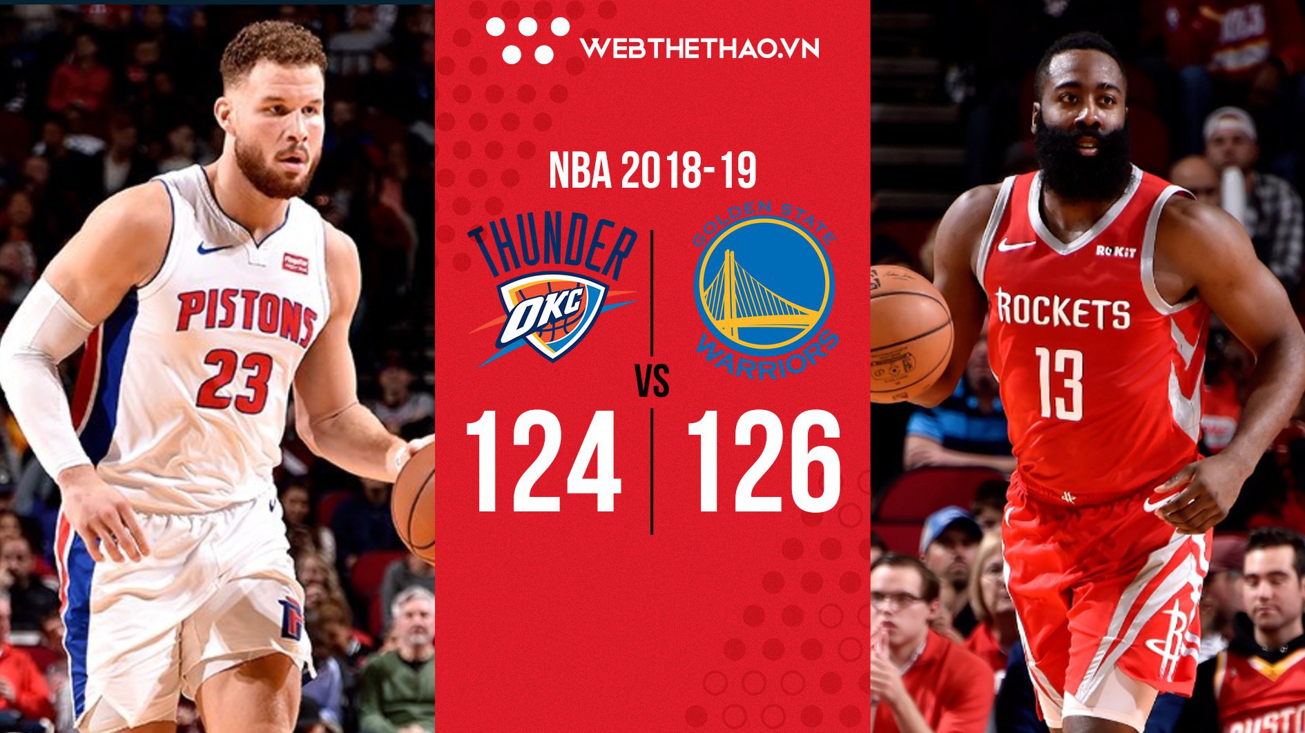 James Harden bật chế độ "huỷ diệt", rực sáng với 43 điểm trước Blake Griffin và Detroit Pistons