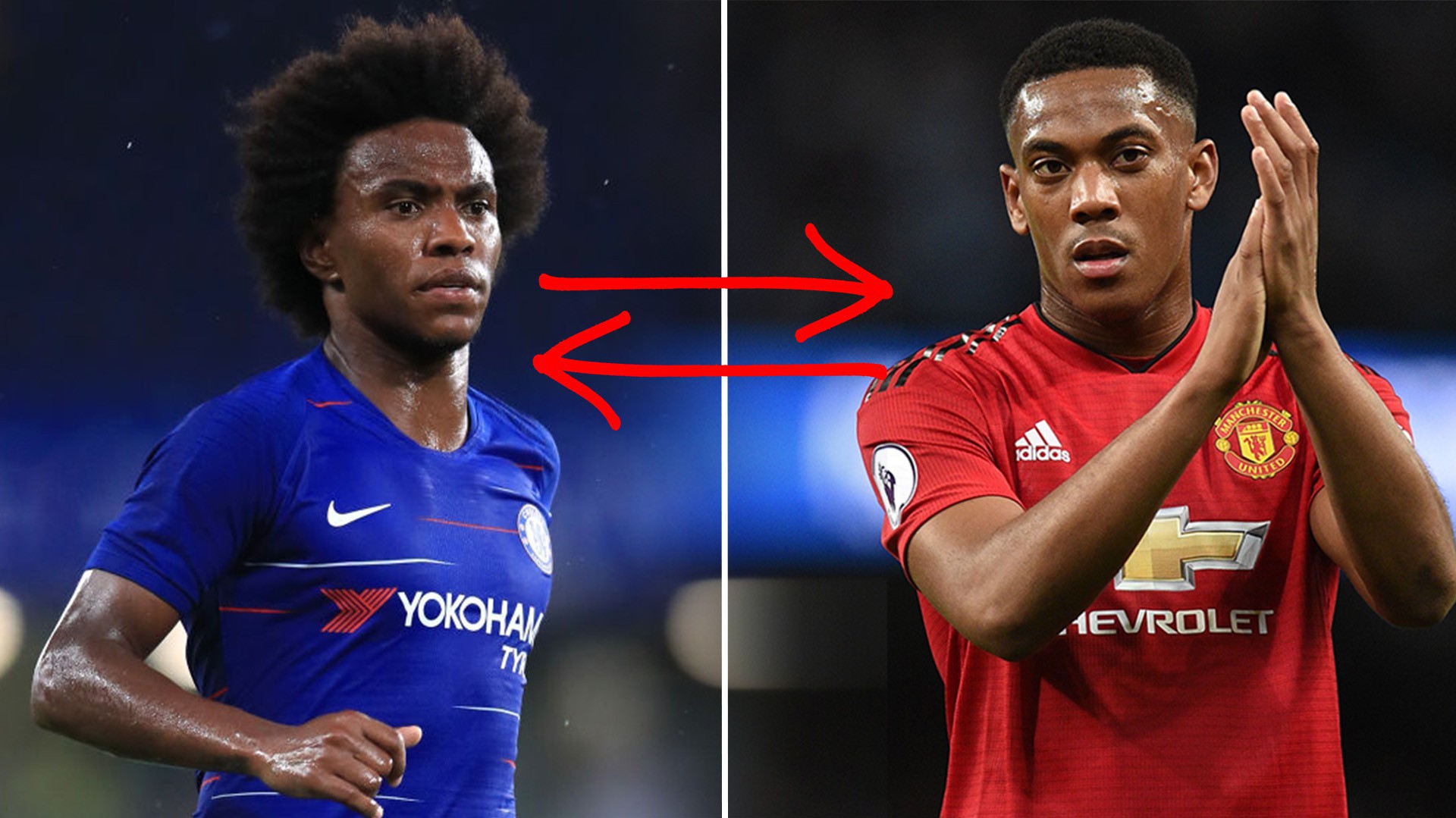 So kè phong độ Martial - Willian trước tin đồn hoán đổi vị trí trong mùa đông