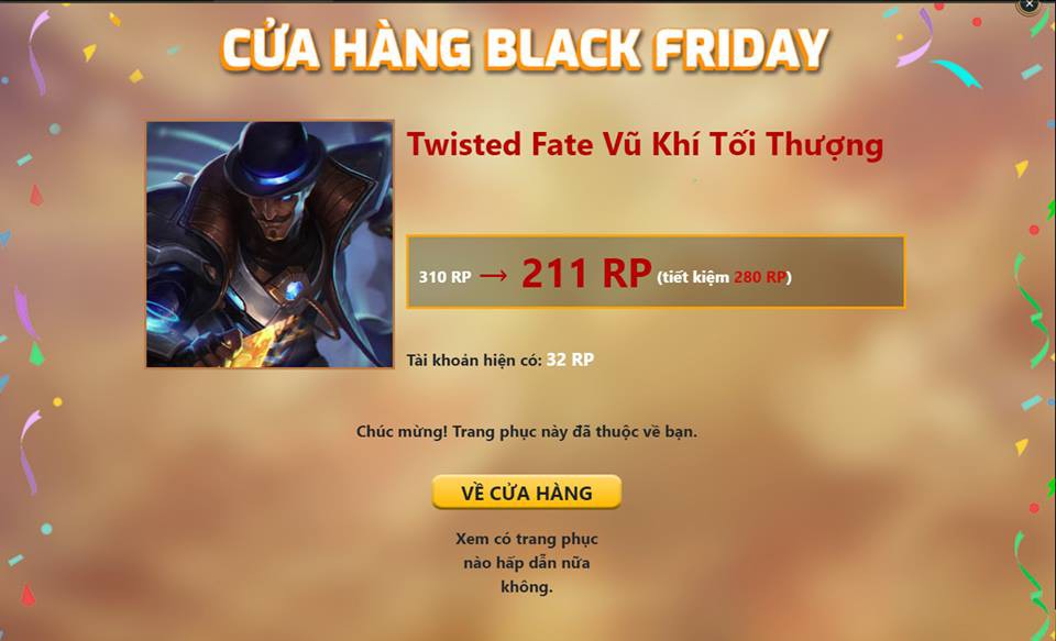 Siêu giảm giá trang phục LMHT trong ngày Black Friday - Ảnh 3. Siêu giảm giá trang phục LMHT trong ngày Black Friday - Ảnh 3.