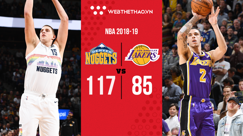 Lonzo Ball chấn thương, LA Lakers mất cả hai hậu vệ dẫn bóng sau trận thua Denver Nuggets
