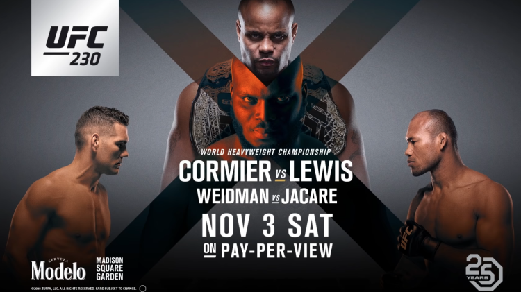 TRỰC TIẾP UFC 230: Daniel Cormier vs. Derrick Lewis
