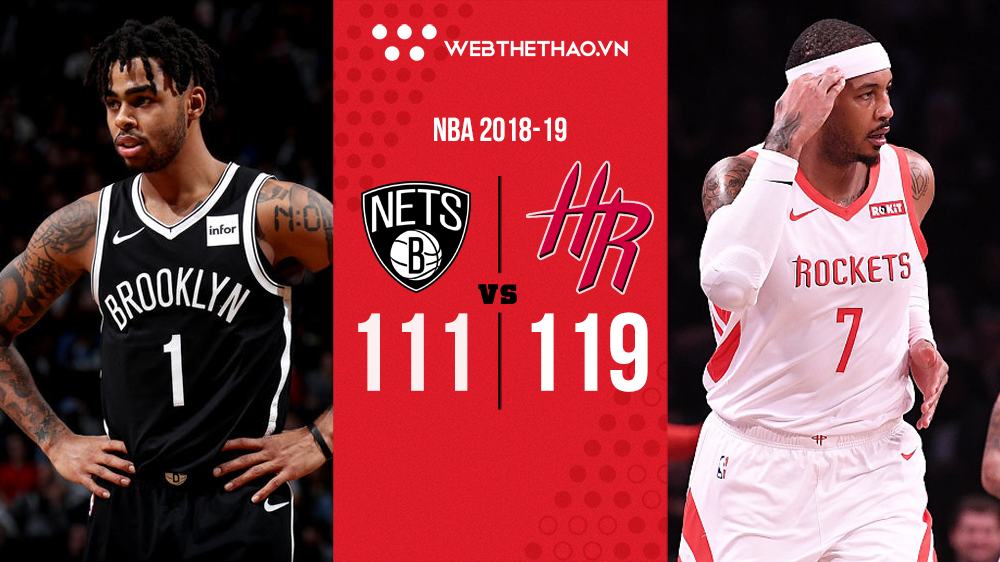 Carmelo Anthony bật chế độ "hồi xuân 2007", gánh Houston Rockets ngày vắng James Harden