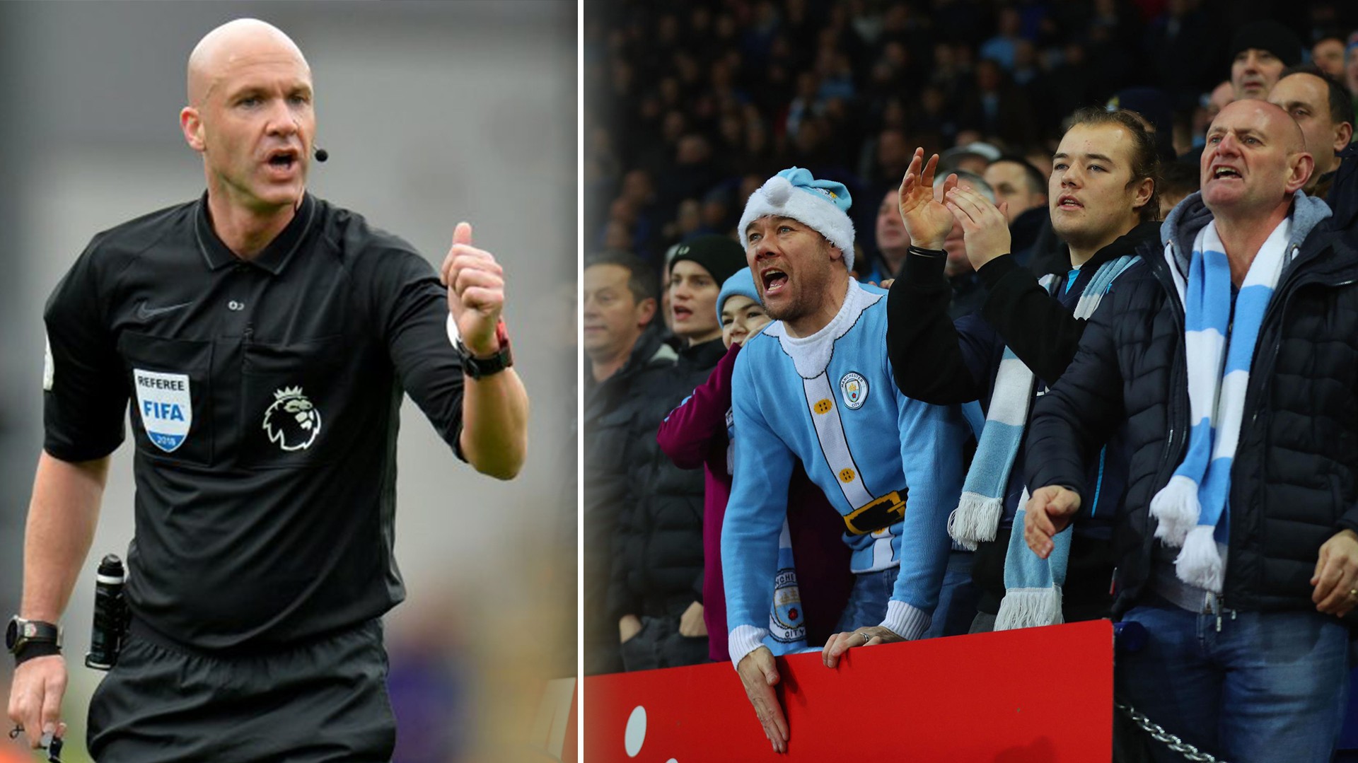 Lý do CĐV Man City không hài lòng với trọng tài bắt chính trận derby Manchester?