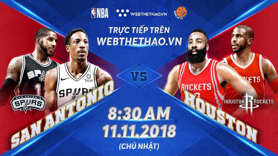 Kết quả trực tiếp NBA 2018-19: San Antonio Spurs 96-89 Houston Rockets