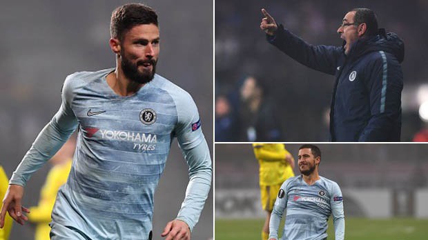 Giroud tỏa sáng, chấm dứt mạch tịt ngòi và top 5 điểm nhấn ấn tượng trận BATE - Chelsea