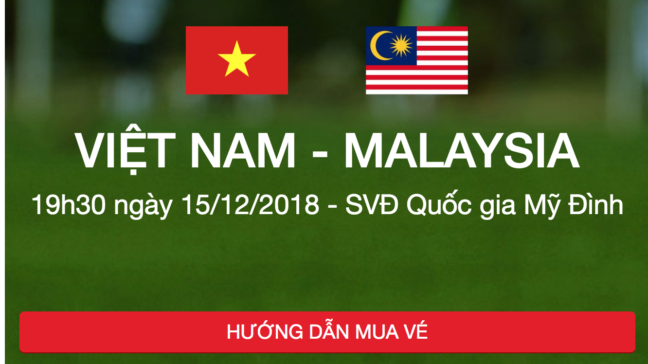 VFF cảnh báo Website giả mạo bán vé trận chung kết lượt về Việt Nam-Malaysia
