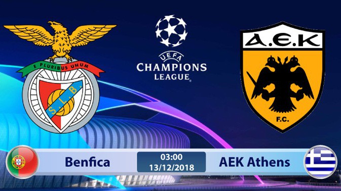 Nhận định tỷ lệ cược kèo bóng đá tài xỉu trận Benfica vs AEK Athens
