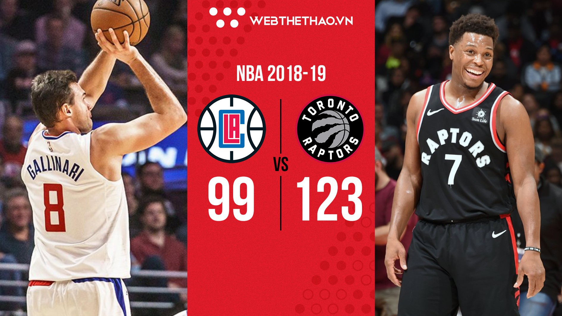 Dù có muôn vàn khó khăn, Toronto Raptors vẫn thắng tưng bừng L.A Clippers nhờ đội hình đều khủng khiếp
