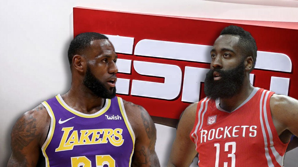 LeBron James và James Harden lọt Top 20 vận động viên "bá đạo" nhất thế giới