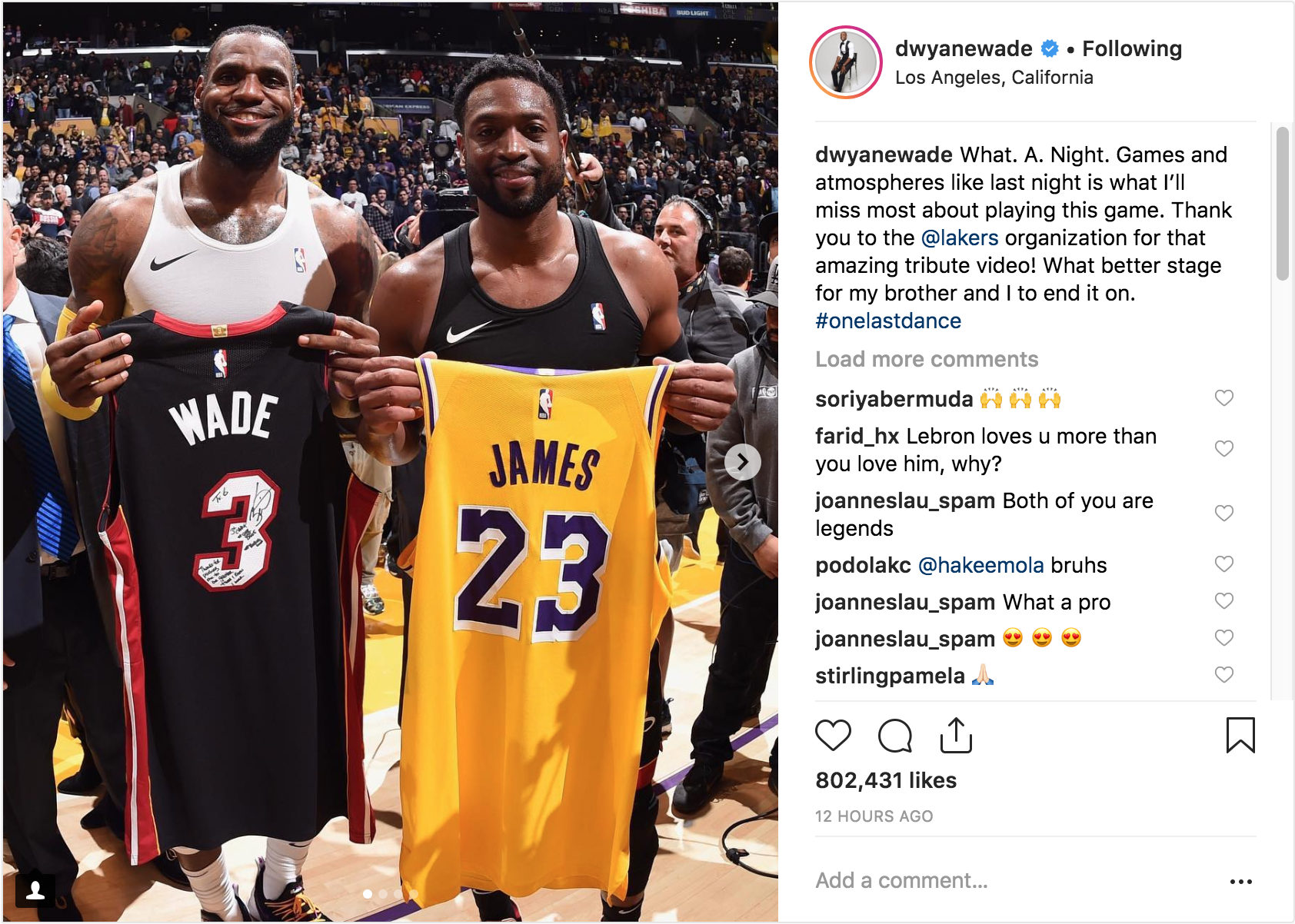 Những phản ứng đầy cảm xúc sau màn tạm biệt LeBron James của Dwyane Wade - Ảnh 1. Những phản ứng đầy cảm xúc sau màn tạm biệt LeBron James của Dwyane Wade - Ảnh 1.