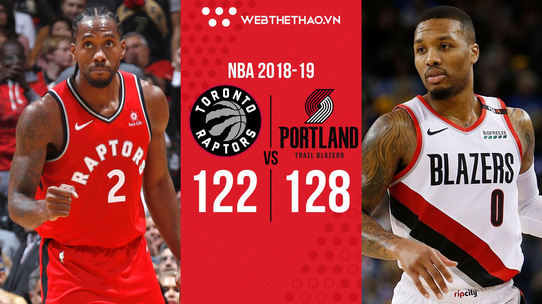 Kawhi Leonard đấu súng mãn nhãn với Damian Lillard