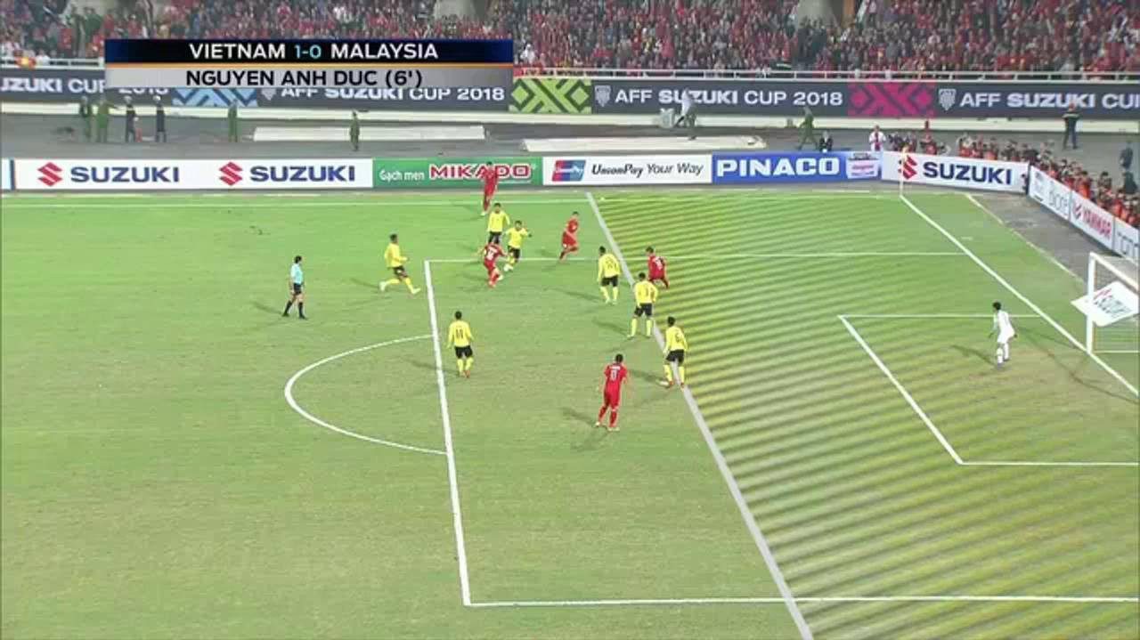 CĐV Malaysia cho rằng bàn thắng của Anh Đức không hợp lệ vì Quang Hải việt vị