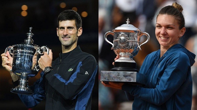Djokovic và Halep giành danh hiệu vô địch thế giới 2018