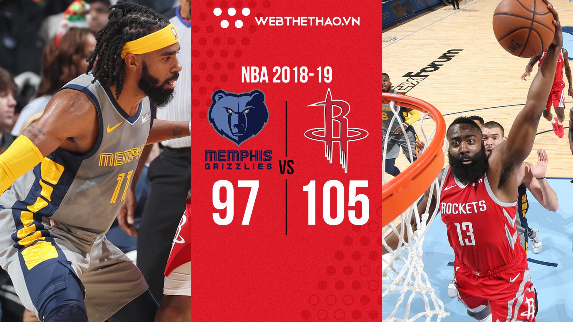 James Harden tiếp tục thăng hoa, Houston Rockets nối dài chuỗi ngày "trở lại mặt đất" của Memphis Grizzlies