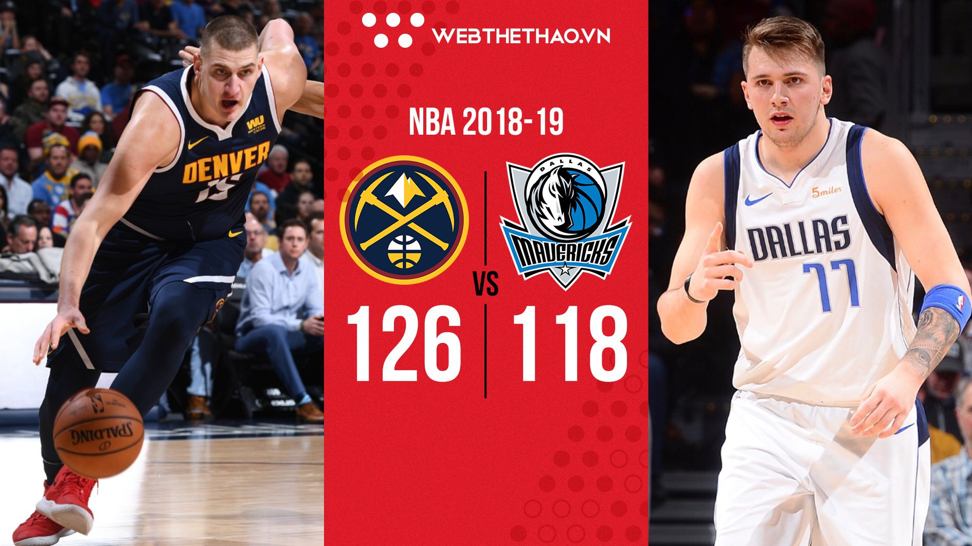 Đang thăng hoa tột độ, nhưng Luka Doncic vẫn "cóng tay" trước Denver Nuggets ở hiểm địa lạnh lẽo Pepsi Center