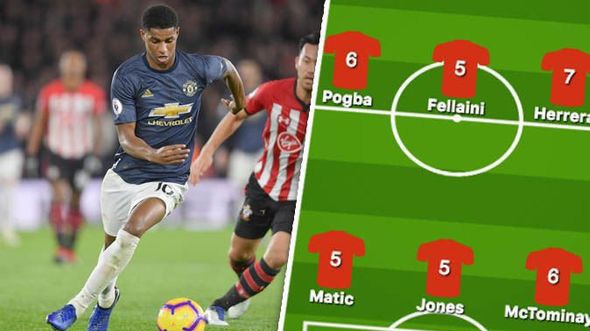 Pogba chơi như "không có não"; hàng công Man Utd được chấm điểm cao nhất khi bị Southampton cầm hòa